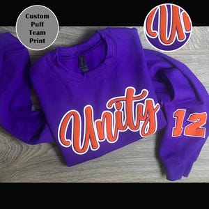 Custom Puff Print Team Name Sweatshirt, Embossed Mascot Sweatshirt, Custom School Mascot Sweatshirt, Team spirit, Metallic Puff Print