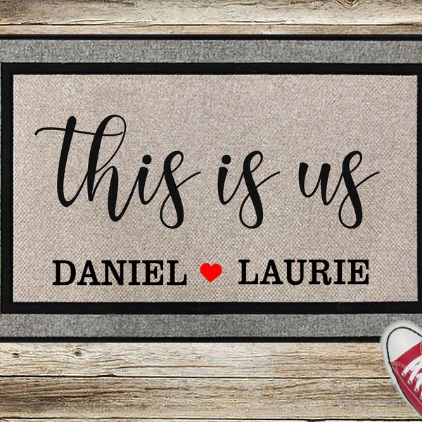 This is us doormat |Custom door mat |Welcome doormat | LOGO doormat |Personalized Doormat |Realtor Doormat |Your Design |This is us