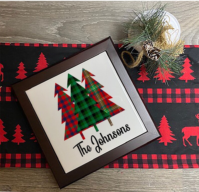 Custom Christmas Dish Towelsbuffalo Plaid Christmas Kitchen Etsy