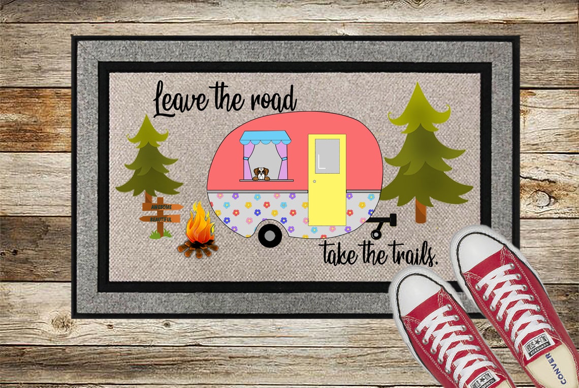 Custom RV Doormat Happy Camper Doormat Etsy