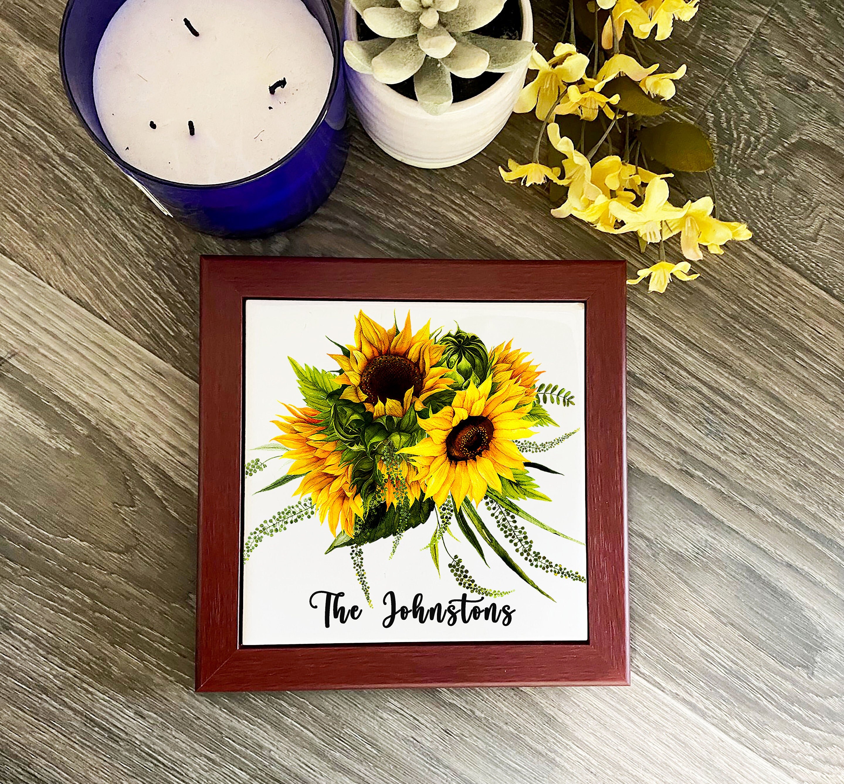 Sunflower Trivet-sunflower Hot Plate - Custom Photo Ceramic Tile