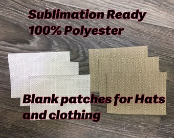 Sublimation Hat Patches | 4x3 | Blank patches | Raggy Patches | Blank Sublimation Patches