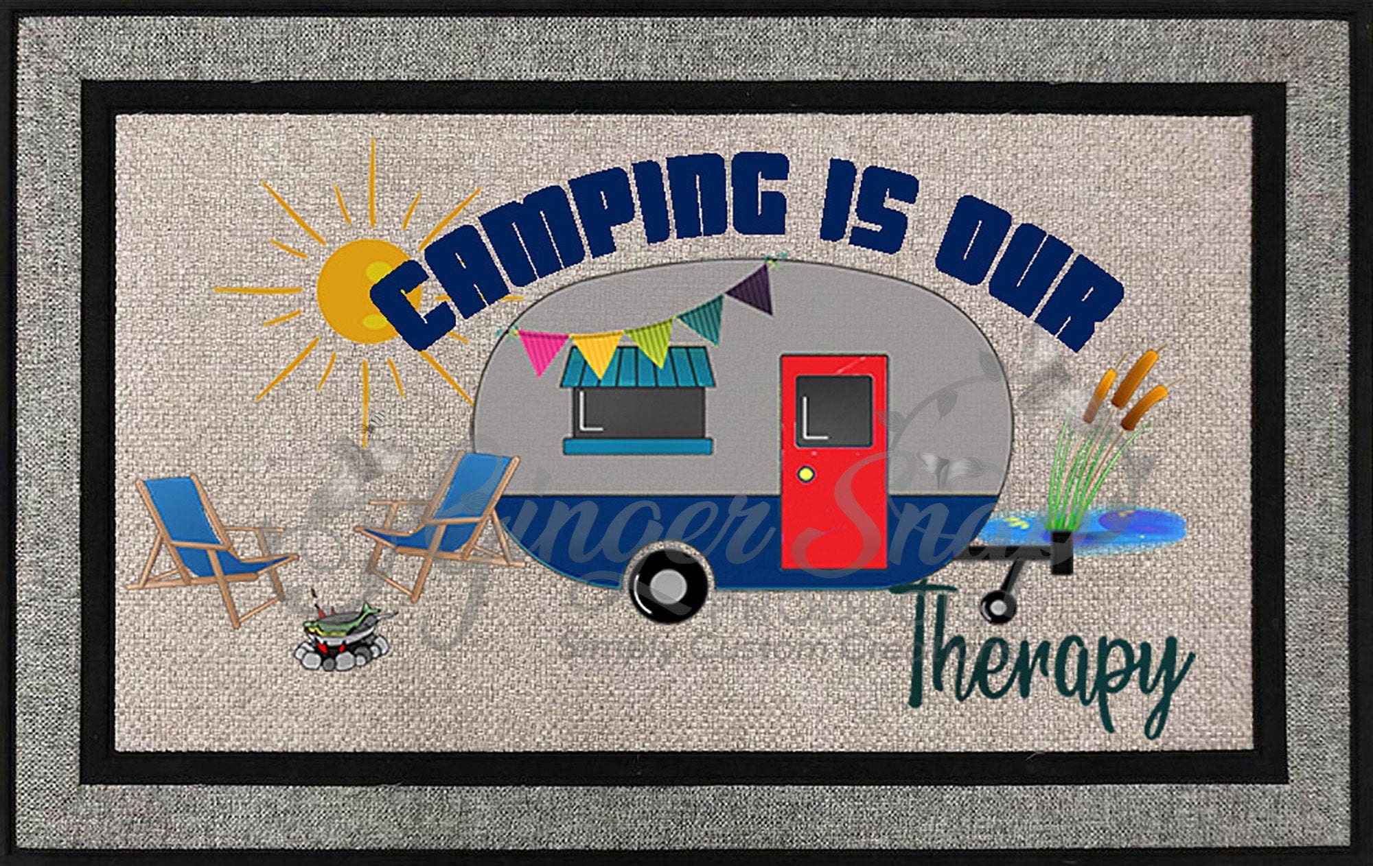 Custom RV Doormat Happy Camper Doormat Etsy