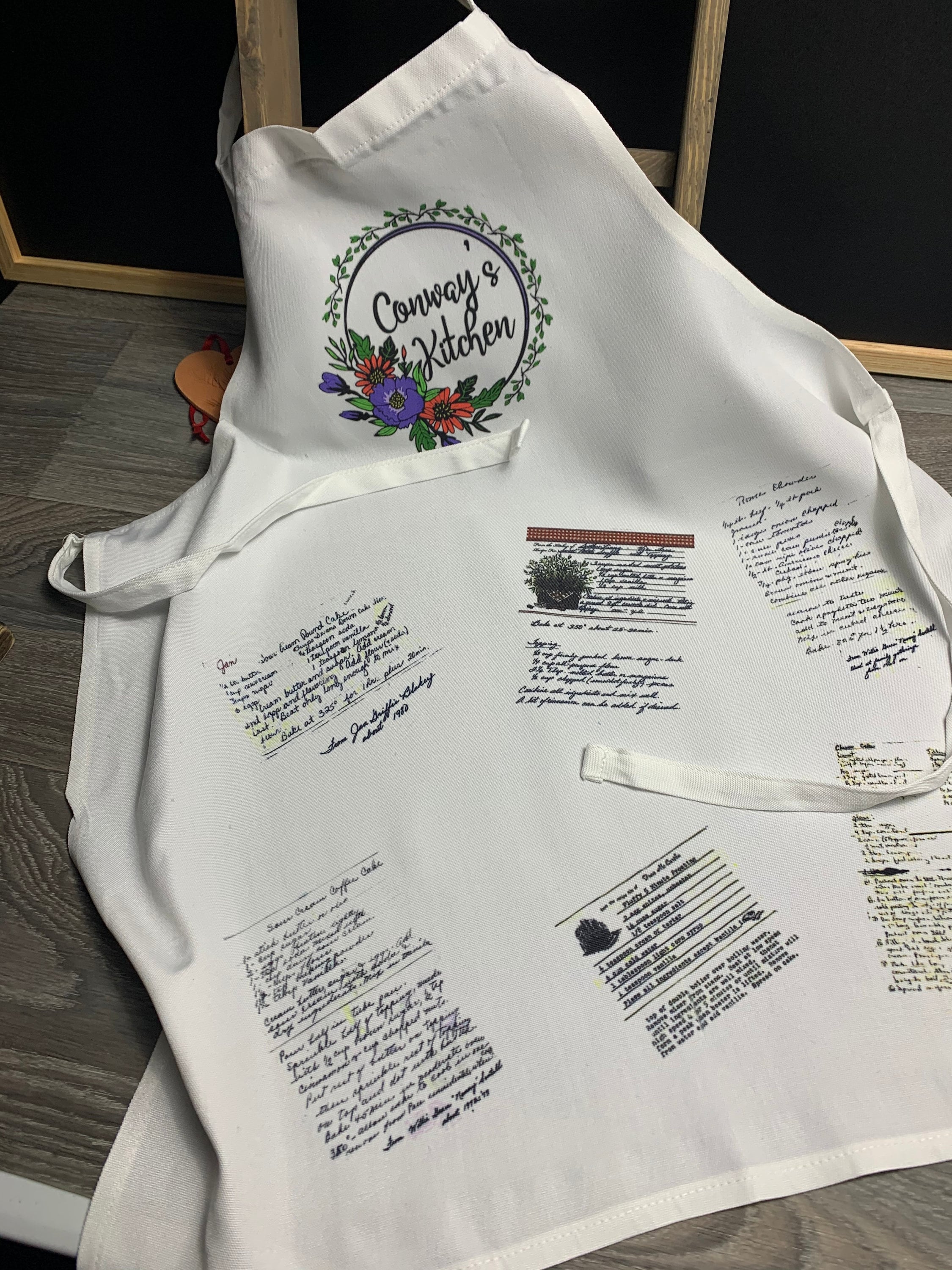 Handwritten Recipe Apronrecipe Towel Custom Recipe Etsy