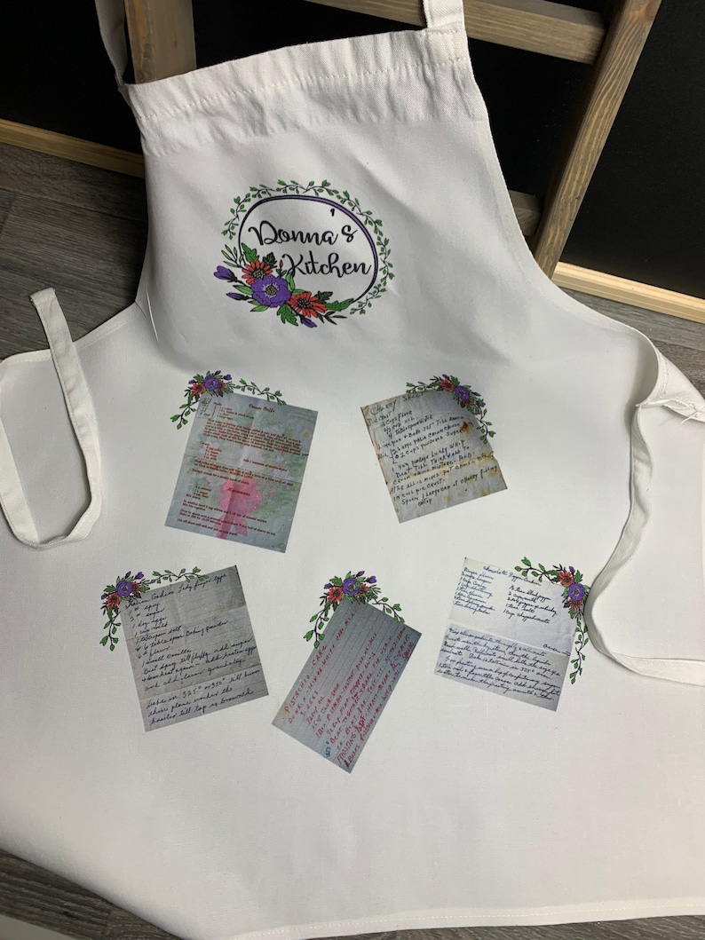 Handwritten Recipe Apronrecipe Towel Custom Recipe Etsy
