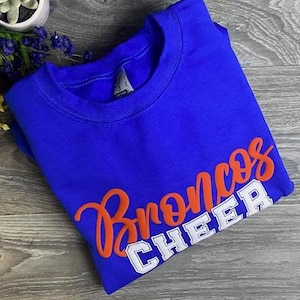 Custom Team name Sweatshirt, Mascot Sweatshirt, Puff Print, Embossed Print, Chiefs,team sweatshirt, School Spirit Sweatshirt, Cheer shirt