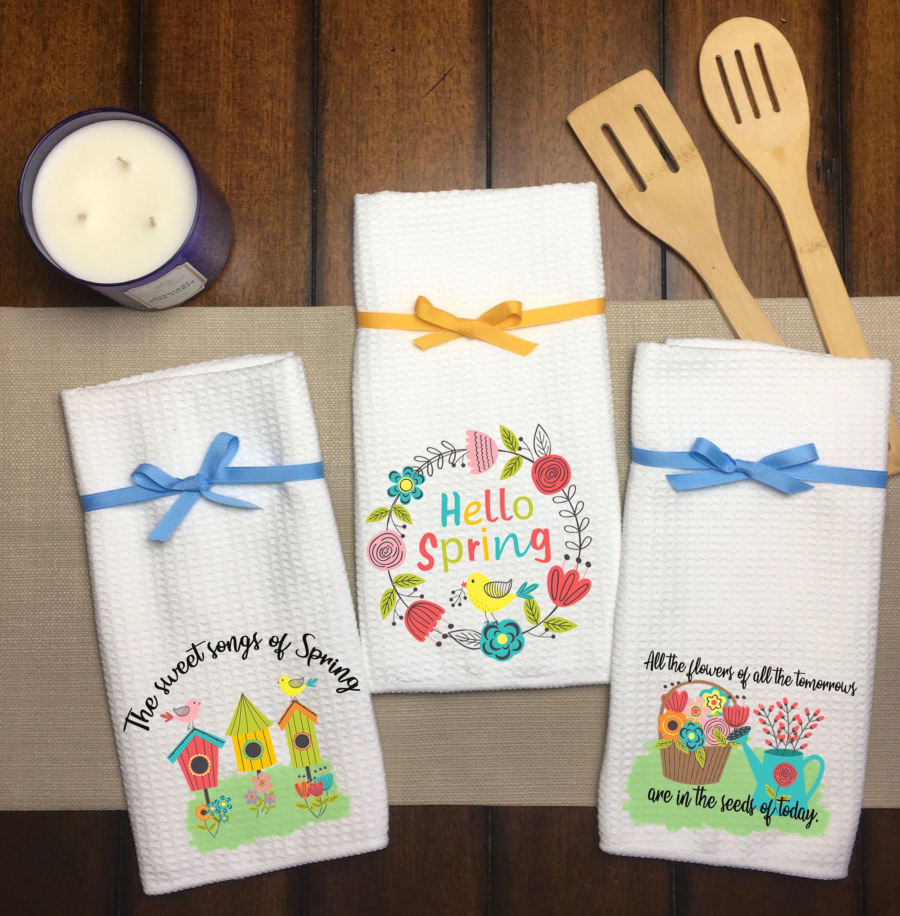 Dish Towels spring Kitchen Towels Free Shipping Dish Etsy