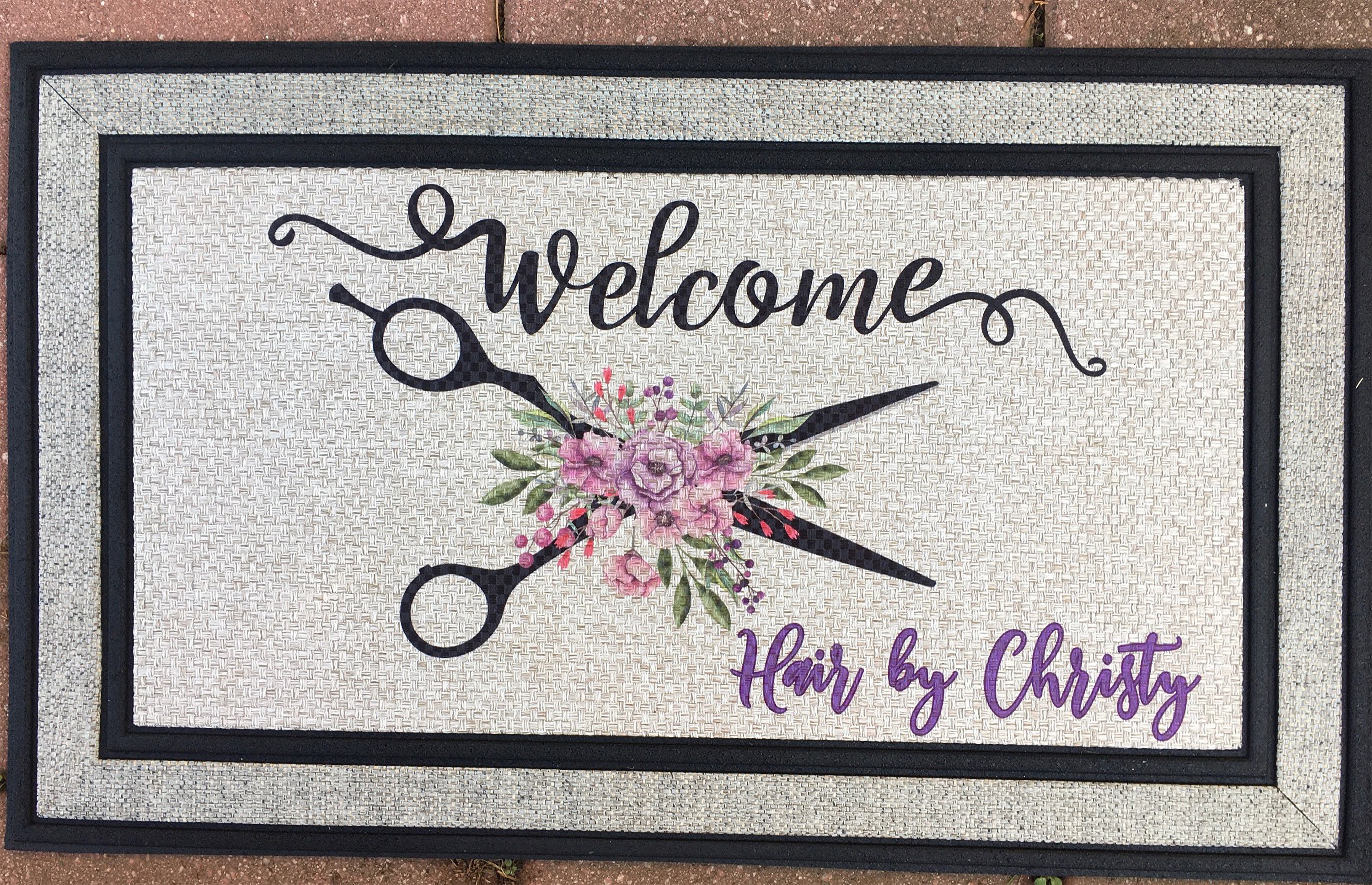 Custom Doormats Business Door Mat Hair Salon Etsy
