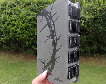 Personalized Mens Bible Gray Black CSB Bible Christmas Birthday Gift for Dad Husband With Optional Tabs
