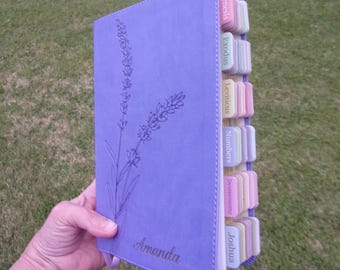 Personalized Purple KJV Bible, Engraved Name, Large Print, Optional Tabs Installed