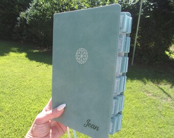 Engraved Blue CSB Personalized Bible With Tabs, Christian Wife birthday Christmas Gift