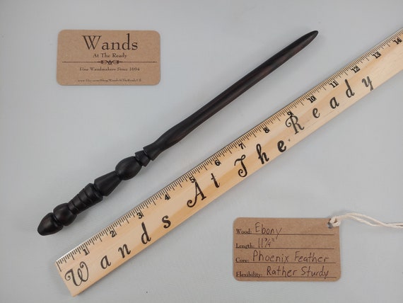 Ebony Wood Magic Wand Length 11 3 4 Core Phoenix Etsy