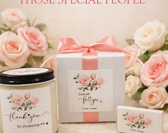 Thank you |Soy Candle | 9 oz Jar| Gift Box| Matches| Baby Shower| Wedding Shower | Anniversary Party | Birthday Party Thank you