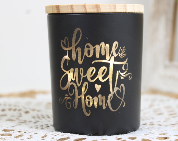 New Home Gift | Housewarming Gift | Realtor Closing Gift | New Homeowner | Scented Candle | 7 oz. Candle | Home Sweet Home | Laser Engraved