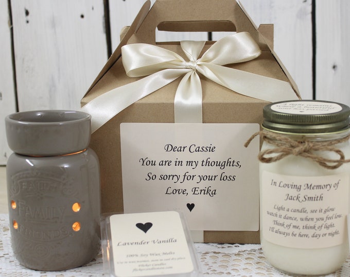 Sympathy Candle Gift Set Sympathy Gift Memorial Candle Etsy