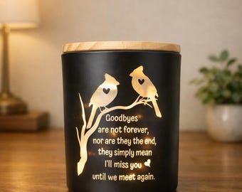 Sympathy Candle | Engraved Memorial Gift | Sorry for Loss | Shine Through Flame