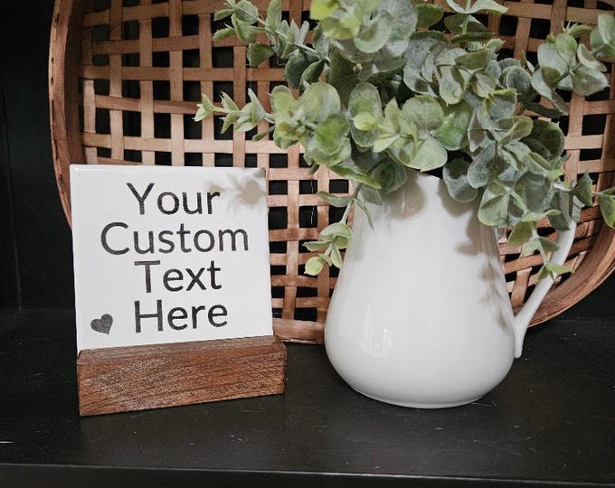 Custom Mini Gifts | Custom Signs | Custom Mini Sign Gift | Permanently Sublimated | Home | Office | Coaster | Custom Ceramic Mini Tile Gift