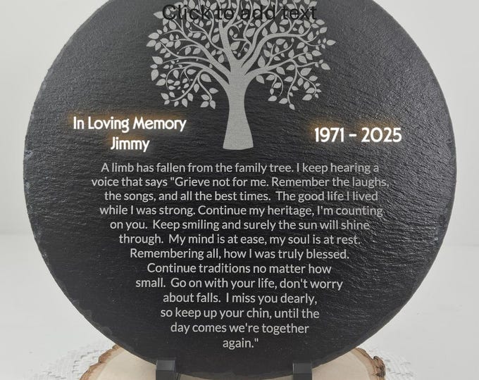 Personalized Memorial Tile | Memorial Slate | Condolence Gift | Bereavement | Engraved Slate | Memorial Garden | Cemetary Stone | Sympathy