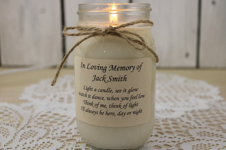 Sympathy Candle Gift Memorial Candle Condolence Gift In Etsy