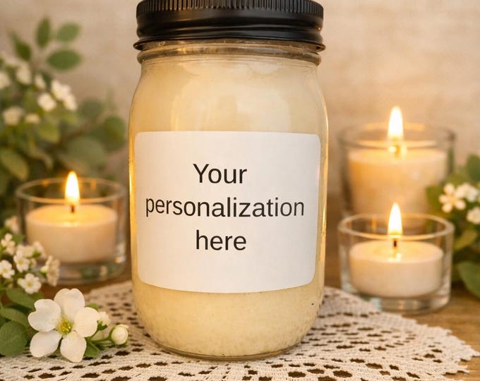 Personalized Soy Wax Candle | Custom Logo Scented Jar Candle