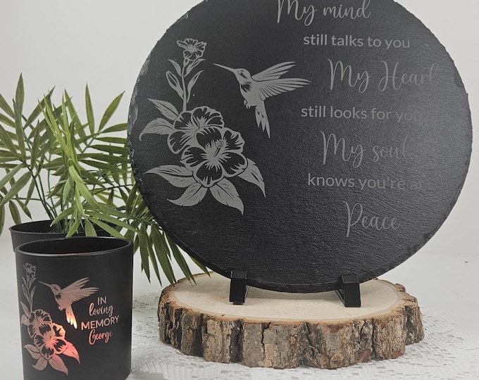 Personalized Memorial Garden Stone | Sympathy Gift | Memorial | Condolence | Bereavement | Engraved Slate | Memorial Garden | Cemetary Stone