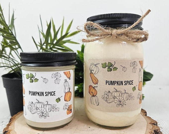Fall Candle | Soy Candle | 16 oz Candle | 9 oz Candle | Home Decor Candle | Mason Jar Candle | Hand Poured