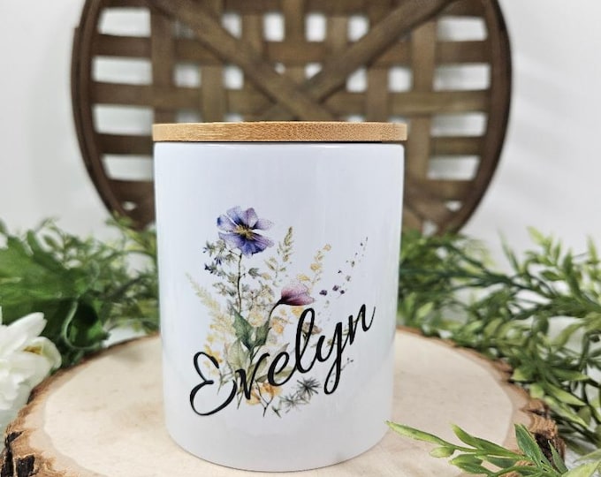 Custom Candle | Personalized Name Candle | Birthday Gift | Friend Gift | Co-worker Gift |Scented Candle | Sublimated | Gift for Her