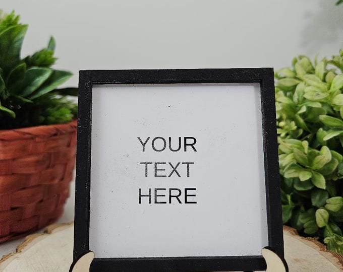 Custom Mini Wood Sign | Personalized Farmhouse Decor