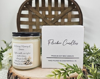 Sympathy Candle Gift: 9 oz Scented Soy Candle