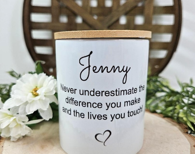 Appreciation Gift | Personalized gift | Gift for her | Gift for him |Scented Candle | 11 oz. Candle | Sublimated |