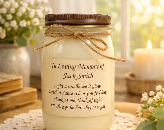 Personalized Sympathy Soy Candle | Bereavement Gift