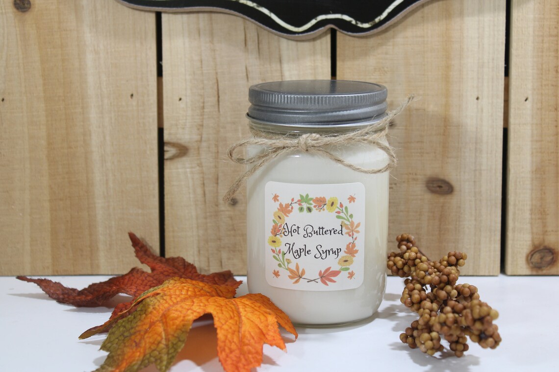 Buttered Maple Syrup Scented Candle 12 Ounce Candle gift Set Etsy