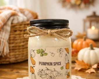 Pumpkin Spice Soy Candle | Fall Home Decor, Hand Poured