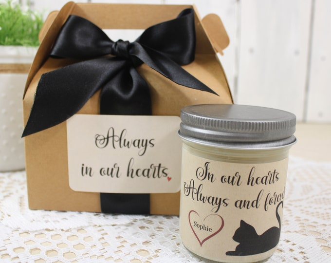Loss of Pet Gift | Loss of Dog | Loss of Cat | Pet Memorial | Personalized Dog Candle | Personalized Cat Candle | Forever in Our Hearts