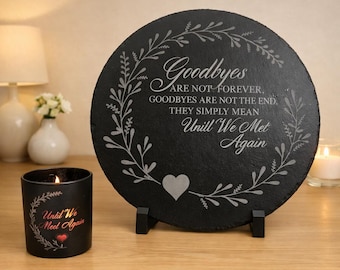 Engraved Memorial Slate Tile | Personalized Sympathy Gift