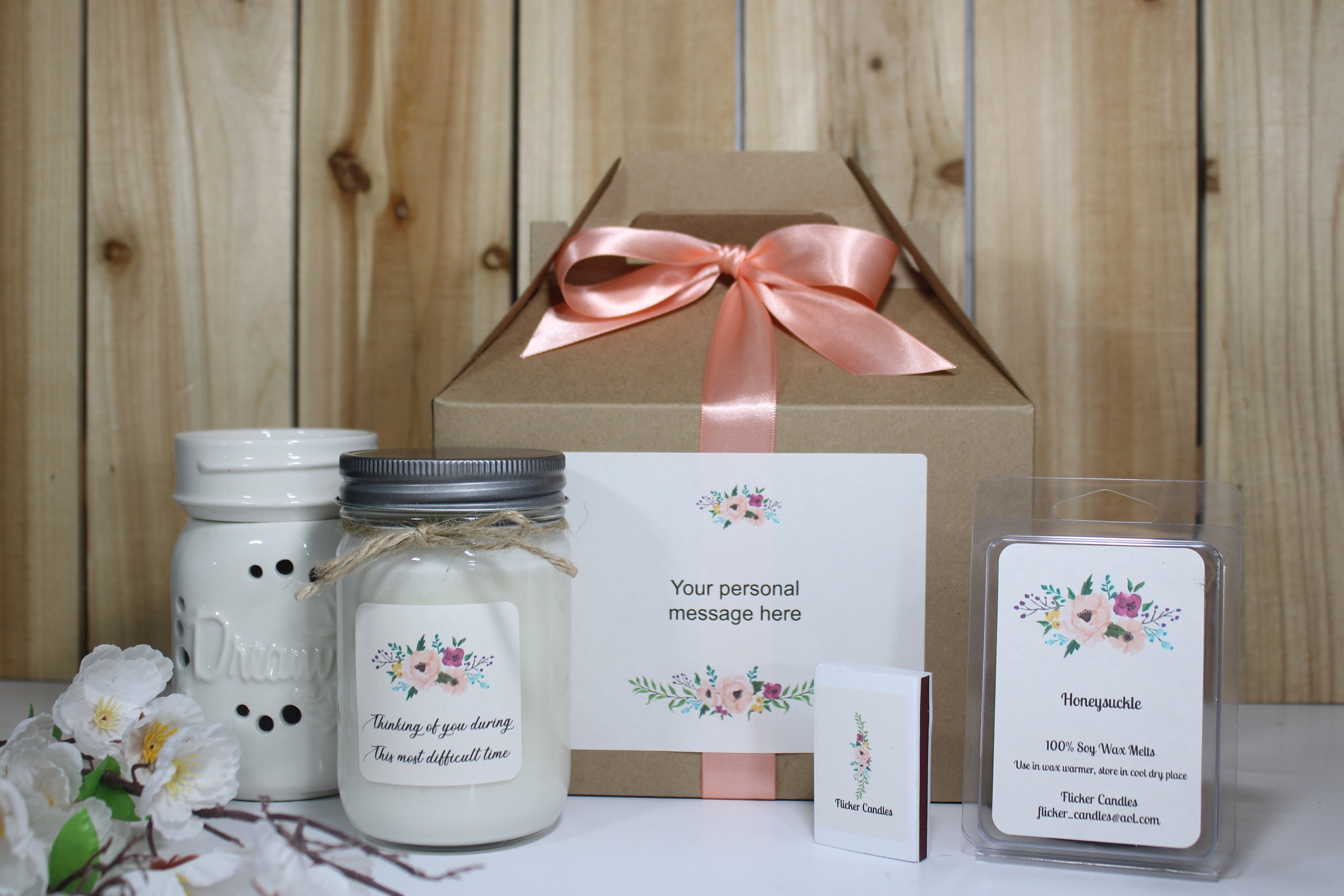 Sympathy Candle Gift Set Condolence Gift Box Condolence Etsy
