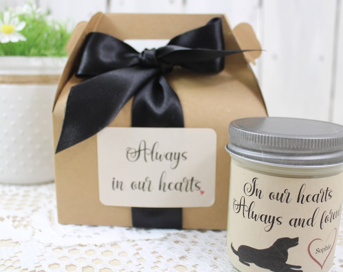 Loss of Pet Gift | Loss of Dog | Loss of Cat | Pet Memorial | Personalized Dog Candle | Personalized Cat Candle | Forever in Our Hearts