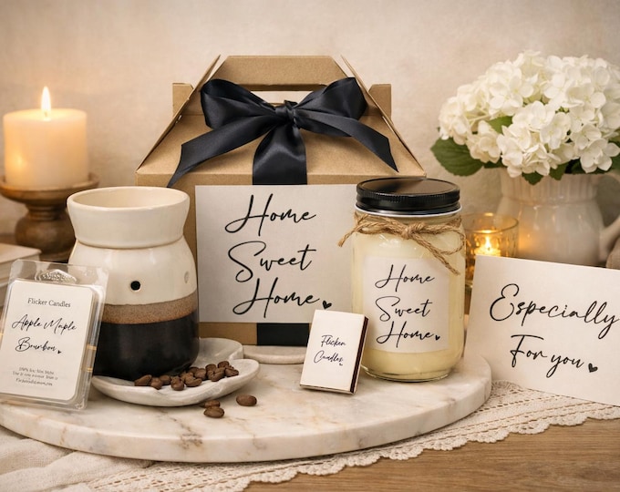 New Home Gift Set: Soy Candle, Warmer, Tarts & Matches
