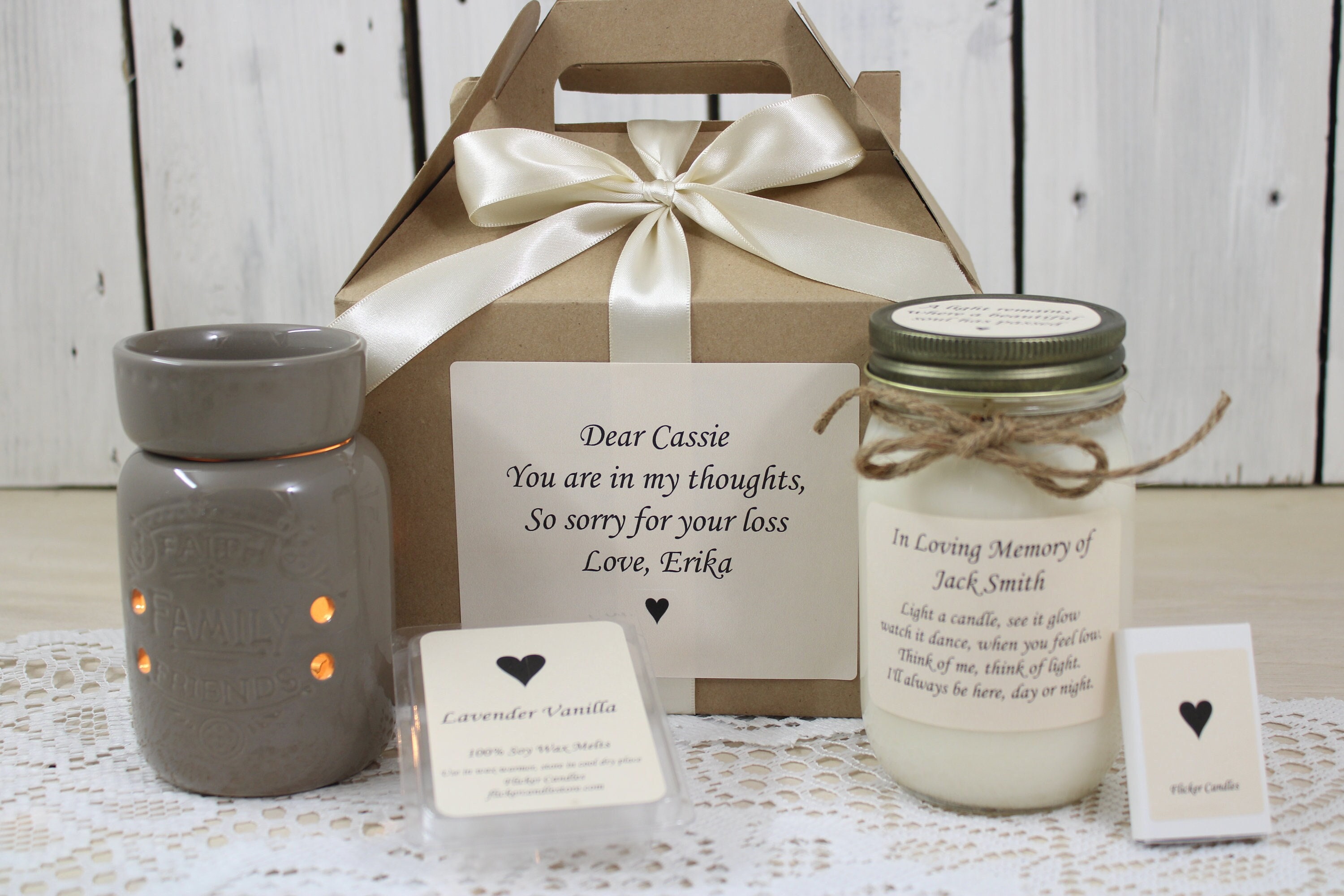 Memorial Candle, Soy Wax Candle, Scented Candle, Woodwick Candle design  Walk Away 