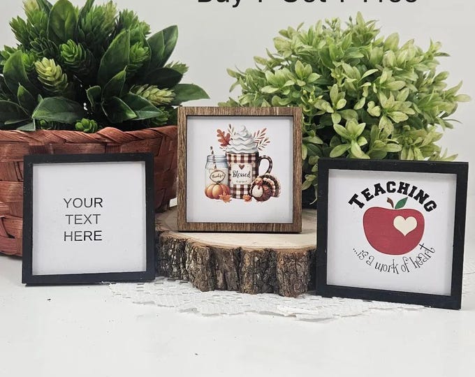 Framed Mini Sign | Mini Wood Signs | Mini Signs Personalized | Framed Miniature Quote | | Create your Own | Quote Signs | Personalized Sign