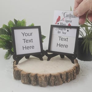Wedding Custom Interchangeable Mini Wood Sign | Change your artwork |Wedding favors | Wedding table settings | Swap in new photos