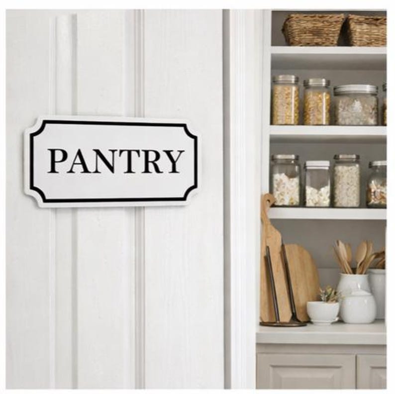 Laser Cut Wood Pantry Sign | Farmhouse Kitchen Decor - Etsy