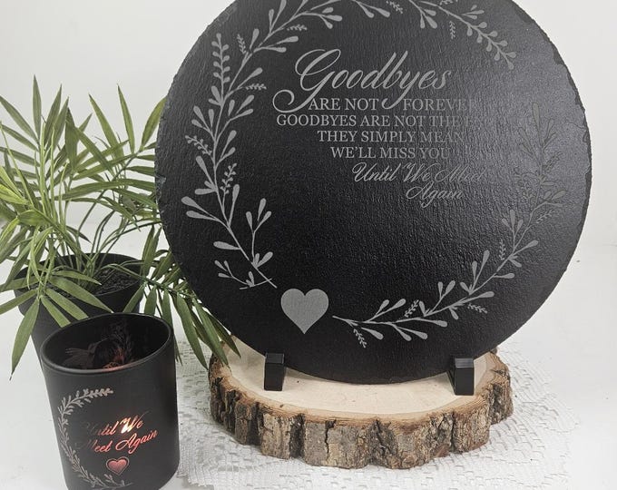 Sympathy Memorial Tile | Memorial Slate | Condolence Gift | Bereavement | Engraved Slate | Memorial Garden | Cemetary Stone | Sympathy gift