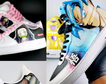Custom Hand Painted Anime Nike Air Force 1