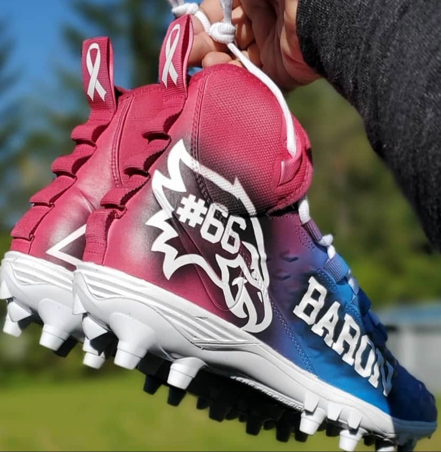 custom painted baseball cleats