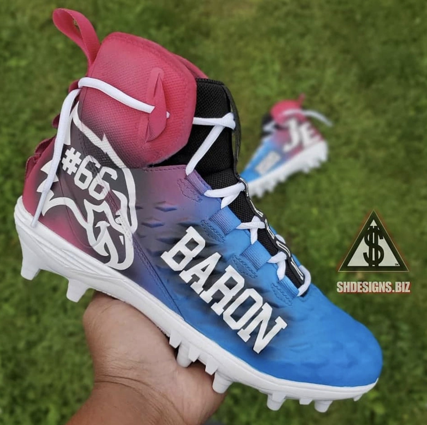 custom painted cleats