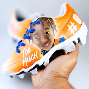 Custom Portrait Themed Hand Painted Cleats