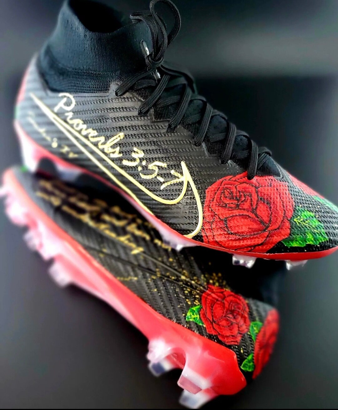 custom painted cleats
