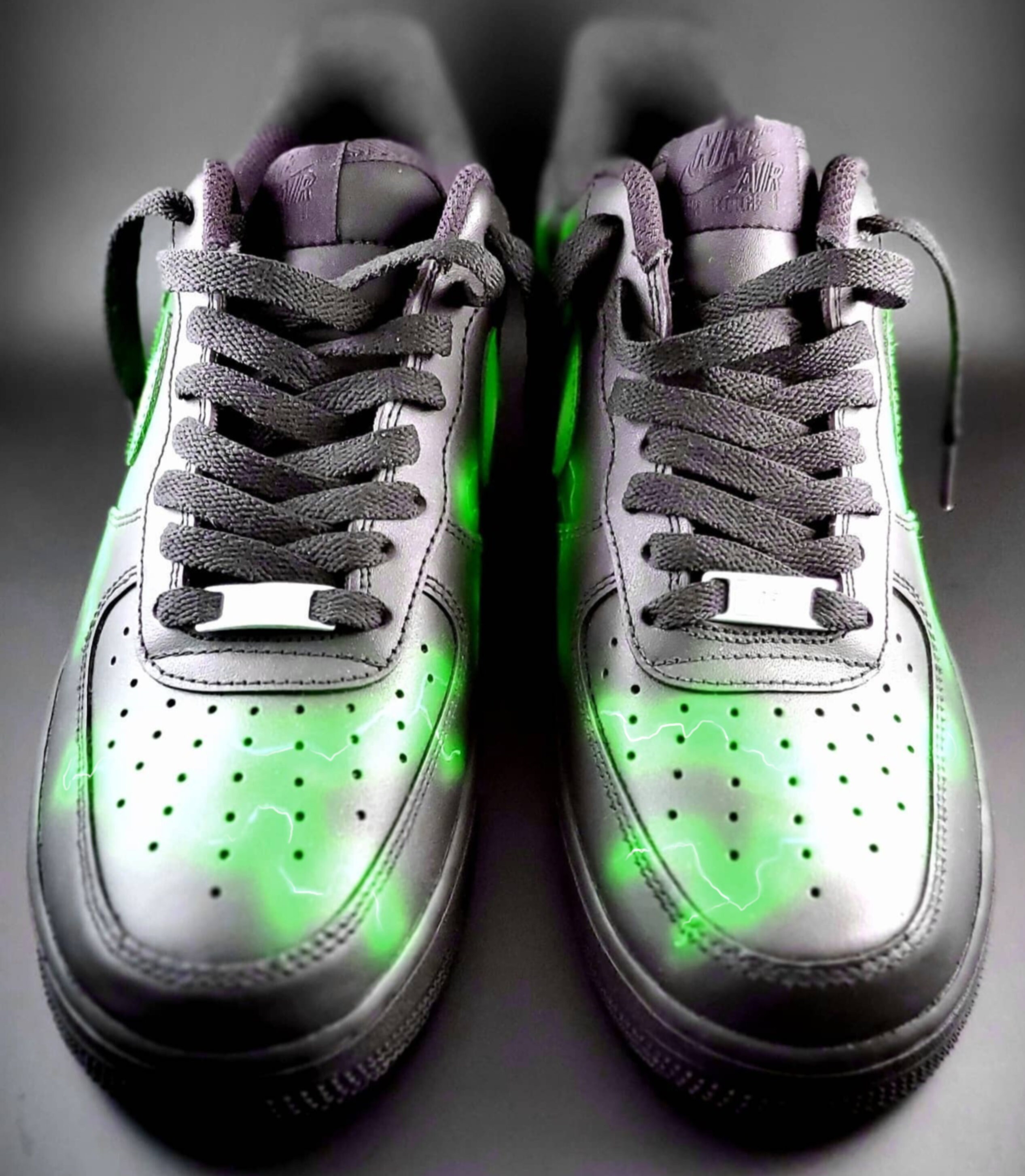 Glow Worms Glow in the Dark Nike AF1 shoes – chadcantcolor