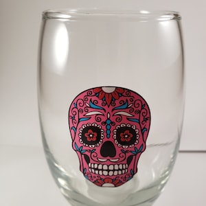 SUGAR skull wine glass